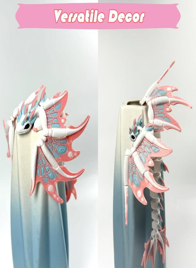 Kizcmvre 3D Printed Dragon with Wings - Articulated 7 Inch Pink Flying 3D Printed Dragon Toy,3D Printed Animal Fidget Toy for Creative Desk Pet Decor Fun Gift.(Pink) - Image 5